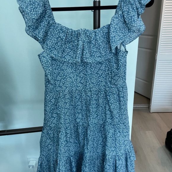 Sugar Lips  Blue Floral Sundress - Picture 5 of 5